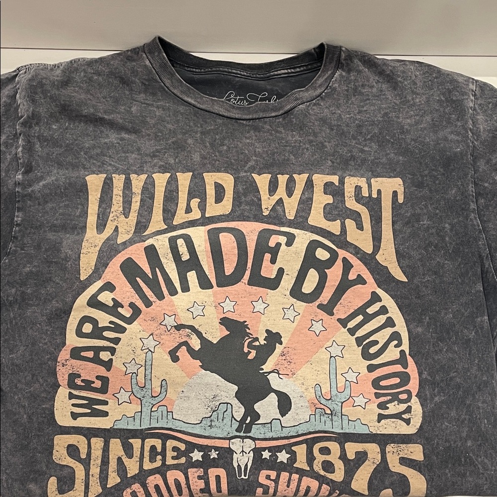 Wild West Graphic Short Sleeve Tee - Black